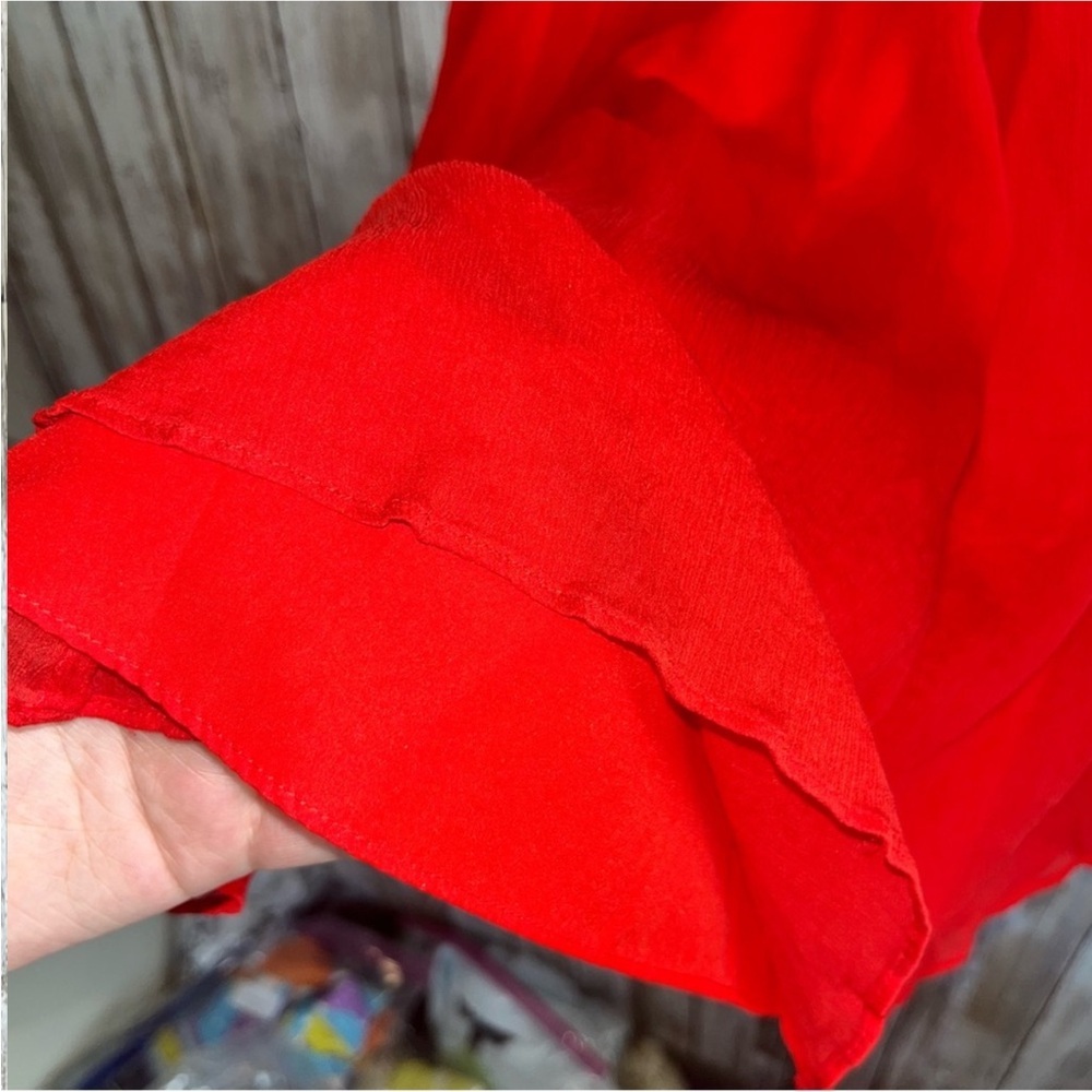 J.Crew Sinclair Vivid Poppy Silk Halter Dress | 0P - Picture 6 of 9